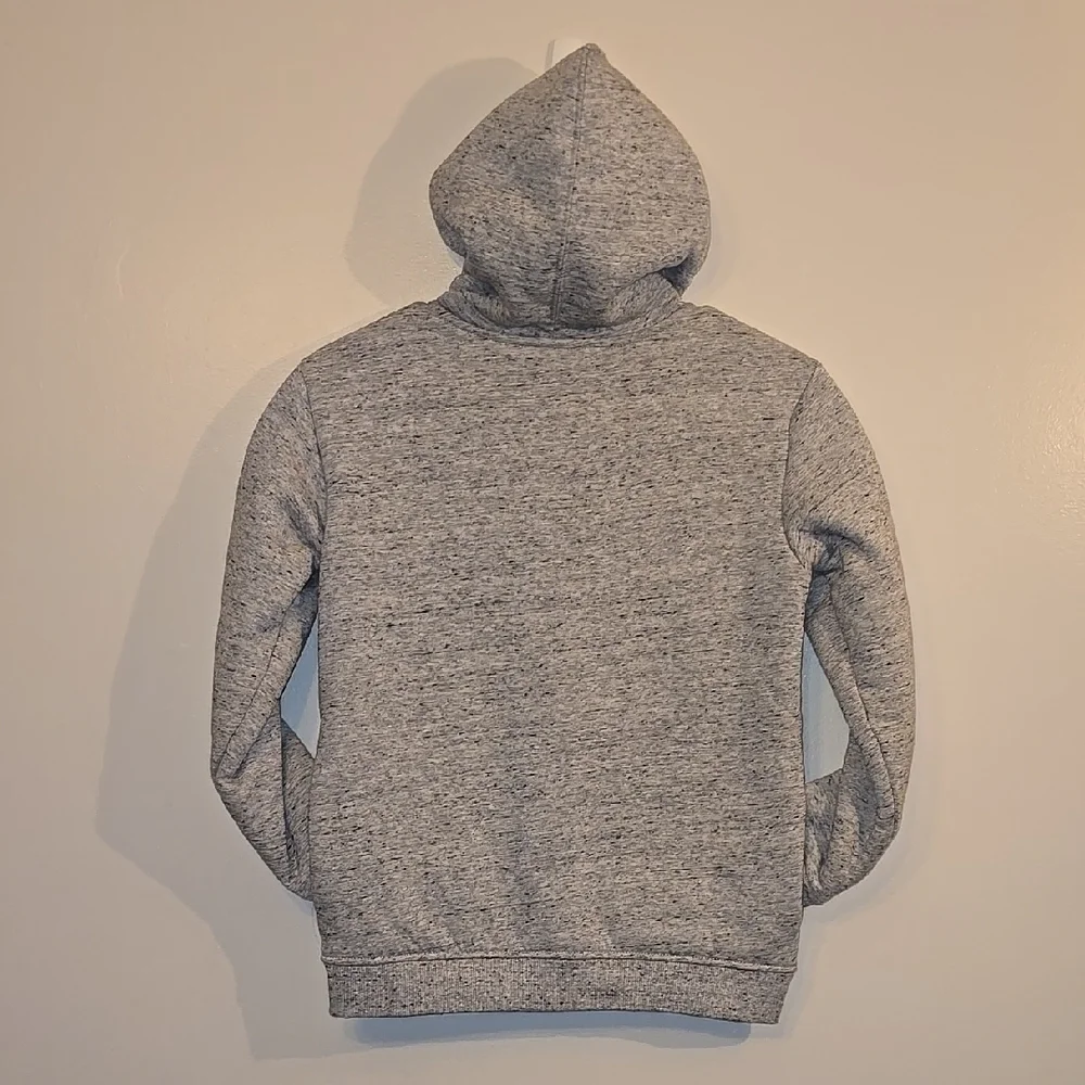 Kids Heather Gray and Black Zip Up Hoodie Size 10/12 Colorful Planet. LOT K